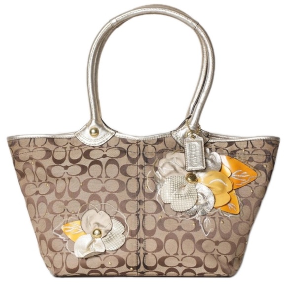 Coach bleeker khaki purse - Picture 1 of 7